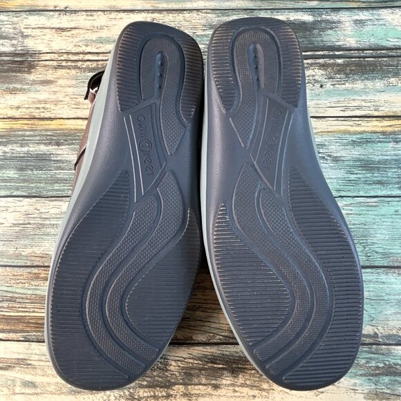 Orthofeet Verona Fisherman Sandals Womens 9W Pewter Faux Leather Comfort Casual - Picture 6 of 10